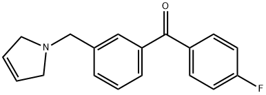 4'-FLUORO-3-(3-PYRROLINOMETHYL) BENZOPHENONE Structure