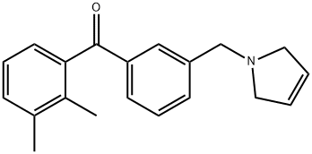 2,3-DIMETHYL-3'-(3-PYRROLINOMETHYL) BENZOPHENONE 化学構造式