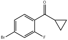 4-BROMO-2-FLUOROPHENYL CYCLOPROPYL KETONE Struktur