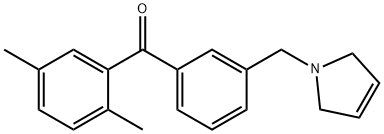 2,5-DIMETHYL-3'-(3-PYRROLINOMETHYL) BENZOPHENONE 化学構造式