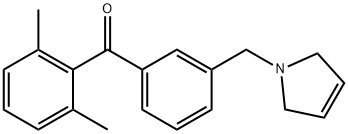 2,6-DIMETHYL-3'-(3-PYRROLINOMETHYL) BENZOPHENONE Structure