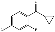 4-クロロ-2-フルオロフェニルシクロプロピルケトン 化学構造式