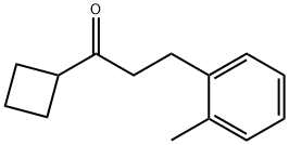 シクロブチル2-(2-メチルフェニル)エチルケトン 化学構造式