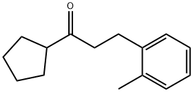 シクロペンチル2-(2-メチルフェニル)エチルケトン 化学構造式