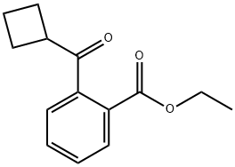 2-カルボエトキシフェニルシクロブチルケトン 化学構造式