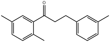 2',5'-ジメチル-3-(3-メチルフェニル)プロピオフェノン 化学構造式