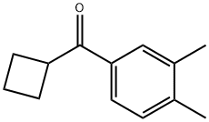シクロブチル3,4-ジメチルフェニルケトン 化学構造式