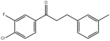4'-CHLORO-3'-FLUORO-3-(3-METHYLPHENYL)PROPIOPHENONE,898790-90-4,结构式