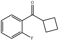 2-フルオロフェニルシクロブチルケトン 化学構造式