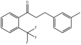 3-(3-メチルフェニル)-2'-トリフルオロメチルプロピオフェノン 化学構造式