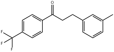 3-(3-メチルフェニル)-4'-トリフルオロメチルプロピオフェノン 化学構造式