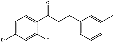 4'-BROMO-2'-FLUORO-3-(3-METHYLPHENYL)PROPIOPHENONE Structure
