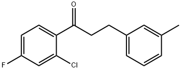 2'-CHLORO-4'-FLUORO-3-(3-METHYLPHENYL)PROPIOPHENONE Structure