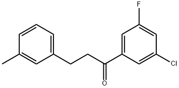 3'-CHLORO-5'-FLUORO-3-(3-METHYLPHENYL)PROPIOPHENONE Structure