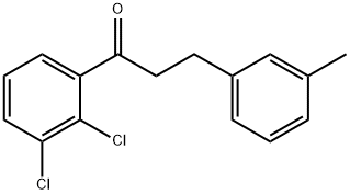 2',3'-ジクロロ-3-(3-メチルフェニル)プロピオフェノン 化学構造式