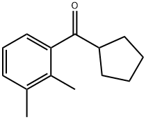 シクロペンチル2,3-ジメチルフェニルケトン 化学構造式