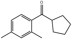 シクロペンチル2,4-ジメチルフェニルケトン 化学構造式