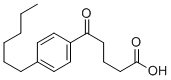 5-(4-ヘキシルフェニル)-5-オキソ吉草酸 化学構造式