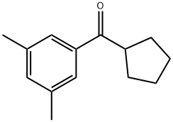 シクロペンチル3,5-ジメチルフェニルケトン 化学構造式