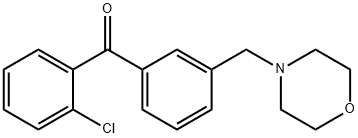 2-CHLORO-3'-MORPHOLINOMETHYL BENZOPHENONE 化学構造式