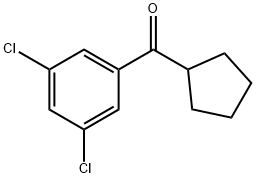 环戊基(3,5-二氯苯基)甲酮,898791-90-7,结构式