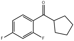 CYCLOPENTYL 2,4-DIFLUOROPHENYL KETONE,898791-93-0,结构式