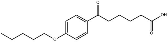 6-オキソ-6-(4-ペンチルオキシフェニル)ヘキサン酸 化学構造式