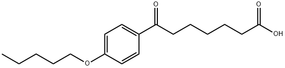 7-オキソ-7-(4-ペンチルオキシフェニル)ヘプタン酸 化学構造式
