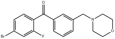 4-BROMO-2-FLUORO-3'-MORPHOLINOMETHYL BENZOPHENONE Structure