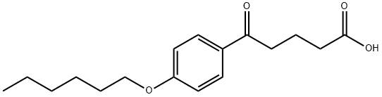 5-(4-ヘキシルオキシフェニル)-5-オキソ吉草酸 化学構造式
