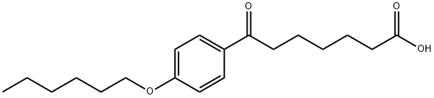 7-(4-ヘキシルオキシフェニル)-7-オキソヘプタン酸 化学構造式