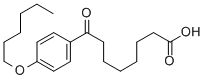 8-(4-ヘキシルオキシフェニル)-8-オキソオクタン酸 化学構造式