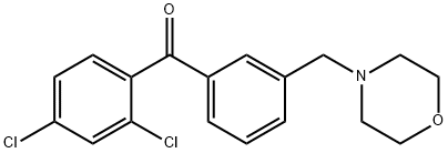 2,4-DICHLORO-3'-MORPHOLINOMETHYL BENZOPHENONE 化学構造式