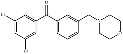 (3,5-二氯苯基)(3-(吗啉甲基)苯基)甲酮 结构式