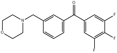 3'-モルホリノメチル-3,4,5-トリフルオロベンゾフェノン 化学構造式