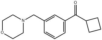 シクロブチル3-(モルホリノメチル)フェニルケトン 化学構造式