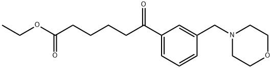 ETHYL 6-[3-(MORPHOLINOMETHYL)PHENYL]-6-OXOHEXANOATE Structure