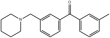 (3-(哌啶-1-基甲基)苯基)(间甲苯基)甲酮 结构式