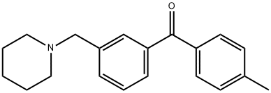 4'-METHYL-3-PIPERIDINOMETHYL BENZOPHENONE 化学構造式