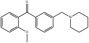 (2-甲氧基苯基)(3-(哌啶-1-基甲基)苯基)甲酮 结构式