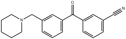 3-CYANO-3'-PIPERIDINOMETHYL BENZOPHENONE 化学構造式