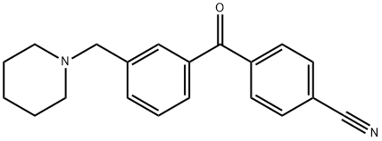 4'-CYANO-3-PIPERIDINOMETHYL BENZOPHENONE|4-(3-(哌啶-1-基甲基)苯甲酰基)苯甲腈