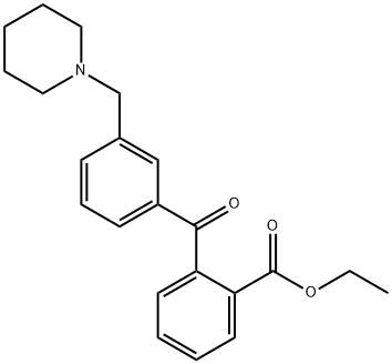 2-CARBOETHOXY-3'-PIPERIDINOMETHYL BENZOPHENONE 化学構造式