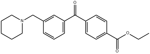 4'-CARBOETHOXY-3-PIPERIDINOMETHYL BENZOPHENONE 化学構造式