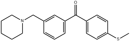 3-ピペリジノメチル-4'-チオメチルベンゾフェノン 化学構造式