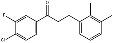 4'-CHLORO-3-(2,3-DIMETHYLPHENYL)-3'-FLUOROPROPIOPHENONE Struktur