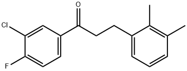 3'-CHLORO-3-(2,3-DIMETHYLPHENYL)-4'-FLUOROPROPIOPHENONE,898792-95-5,结构式