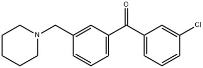 3-CHLORO-3'-PIPERIDINOMETHYL BENZOPHENONE 化学構造式