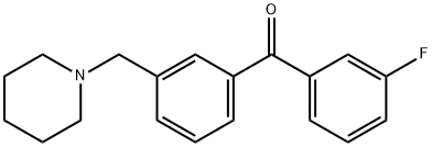 3-FLUORO-3'-PIPERIDINOMETHYL BENZOPHENONE|(3-氟苯基)(3-(哌啶-1-基甲基)苯基)甲酮