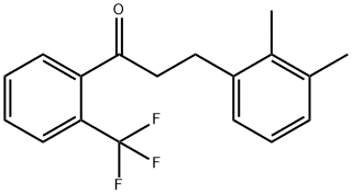 3-(2,3-ジメチルフェニル)-2'-トリフルオロメチルプロピオフェノン 化学構造式